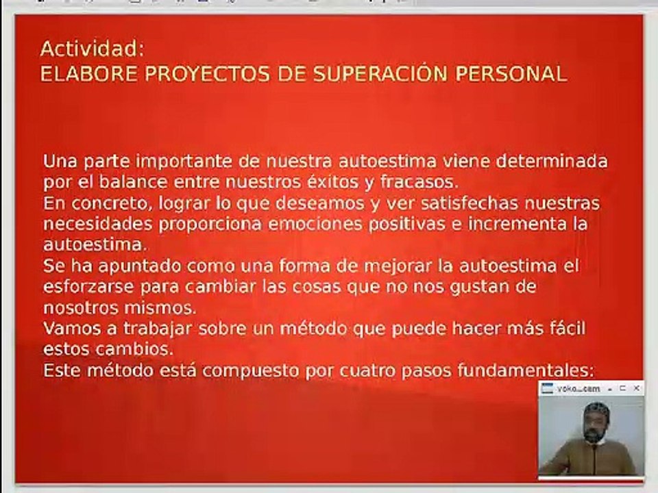 La autoestima 6, método PEOP