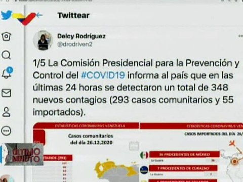 COVID-19 | Venezuela registra 293 casos comunitarios, 55 importados y tasa de recuperación de 95%