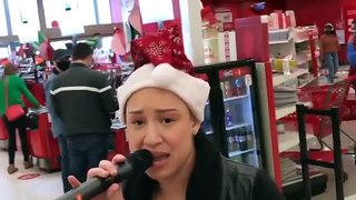 Melanie Amora Kills Christmas Carol At Target Store