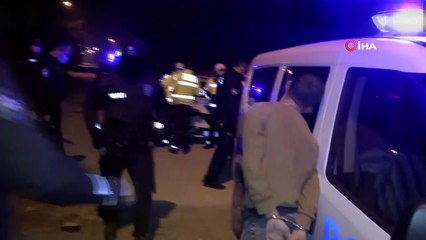 Ters şeritten giderken polisten kaçtı, yakalanınca ağlamaya başladı