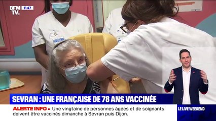 Covid-19: une femme de 78 ans a reçu la première dose de vaccin en France