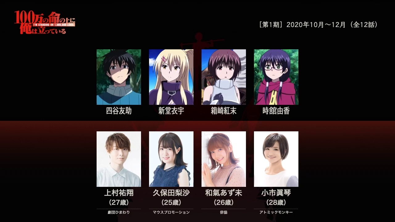 100万の命の上に俺は立っているの声優さんたちは、こんな顔！