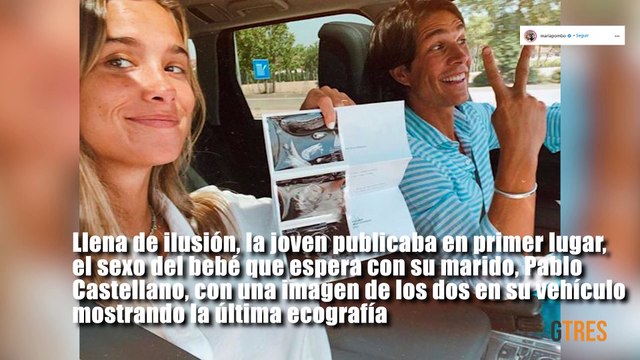 María Pombo en el hospital para dar a luz a su primer hijo, Martín