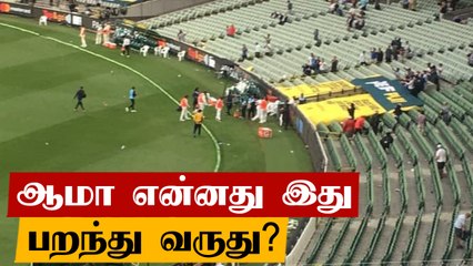 Ind vs Aus : 2nd Test போட்டியின்போது மைதானத்திற்குள்  பறந்து வந்த குப்பைகள் | Oneindia Tamil