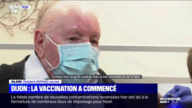 Il ne faut pas avoir peur : Alain, l'un des premiers résidents en Ehpad à avoir été vacciné, témoigne