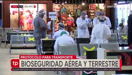 Gobierno implementan plan de bioseguridad para aeropuertos y terminales de buses