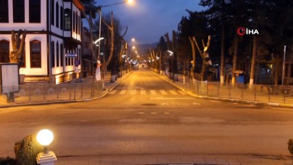 Çankırı'da cadde ve sokaklar sessiz kaldı
