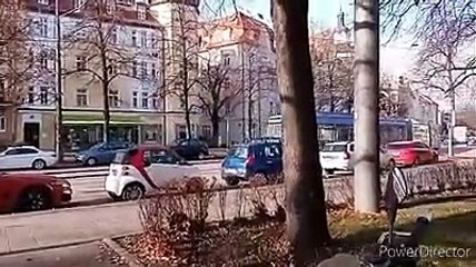 Street trame bus place rotkreuzplatz Munich Germany Europe vlog