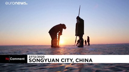 Winter fishing season has come once again to Chagan Lake in northeast China