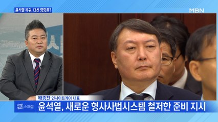 [시사스페셜] 윤석열 검찰총장 복귀…대선 영향은?