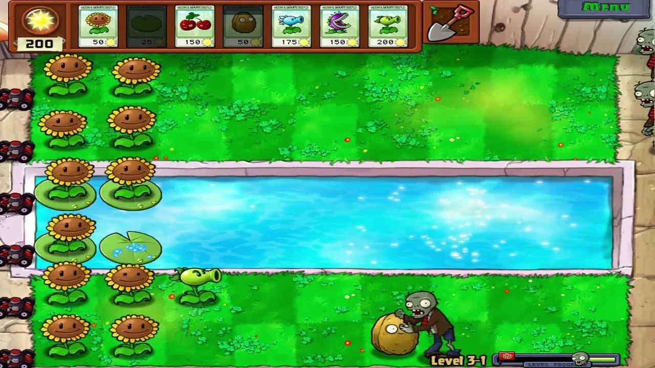 Getting Squash - Adventure - Level 3-1 - Plants Vs Zombies