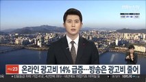 온라인 광고비 14% 급증…방송은 광고비 줄어