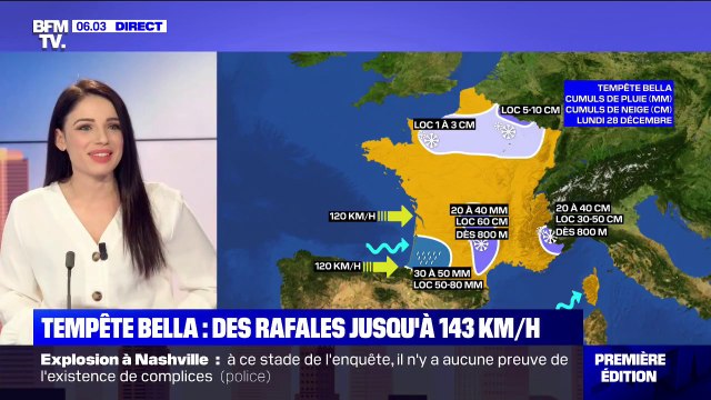 Tempête Bella: des rafales de vent à plus de 140 km/h