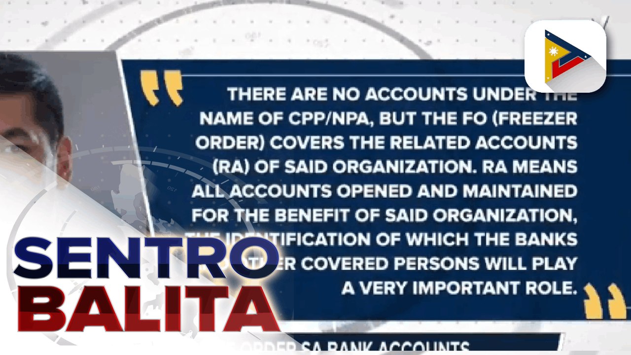 Sanction freeze order sa bank accounts na konektado umano sa CPP-NPA, aprub ado na ng AMLC