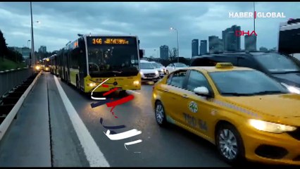 15 Temmuz Şehitler Köprüsü girişindeki kaza trafik yoğunluğu oluşturdu