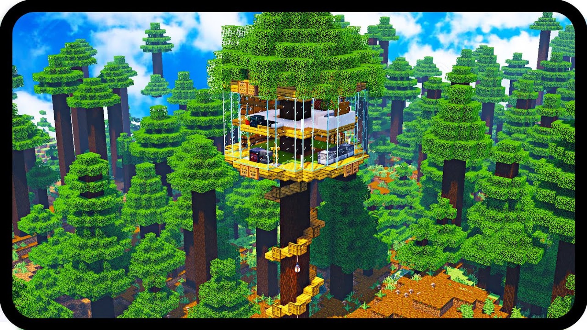 Minecraft- How to build a Treehouse - Minecraft Treehouse Tutorial