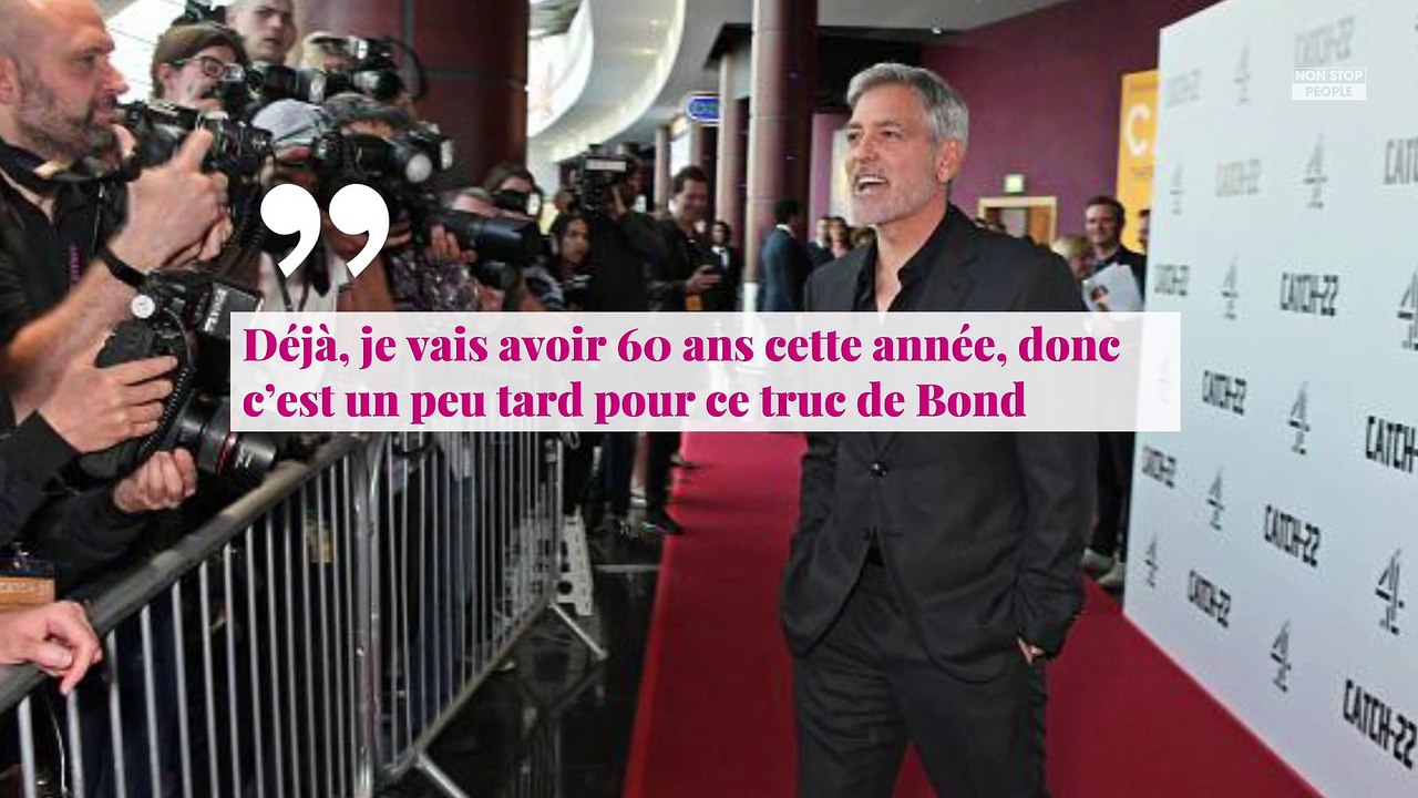 George Clooney futur James Bond ? Il répond