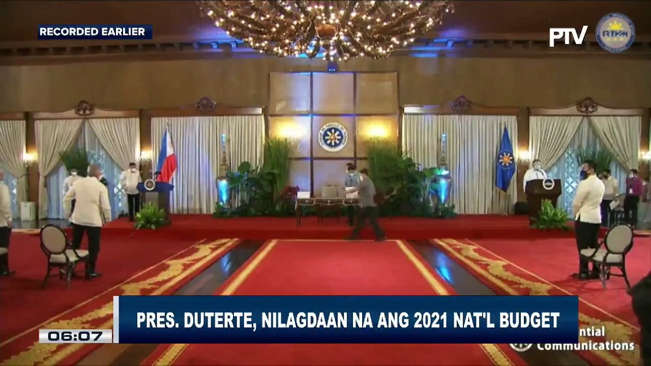 ICYMI | President #Duterte signs the General Appropriations Act (GAA) of 2021