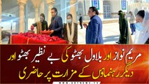 Maryam, Bilawal Bhutto, and other leaders visits Benazir Bhutto's shrine