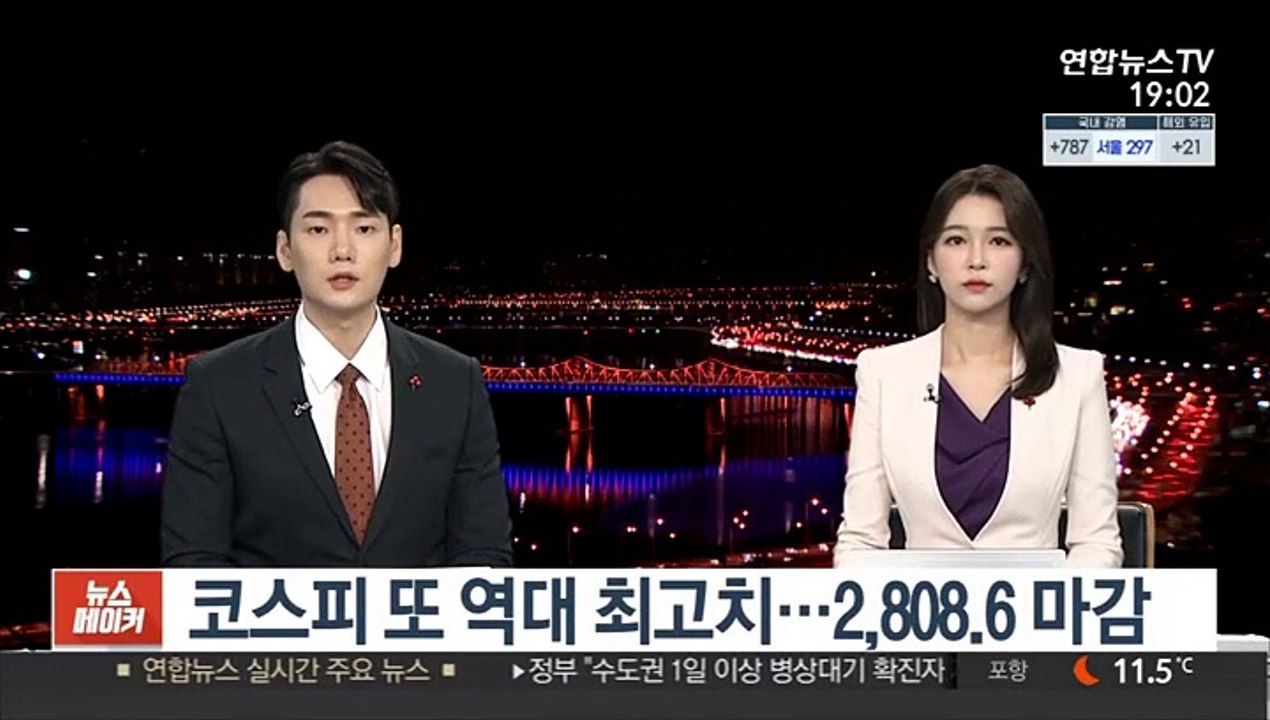 코스피 또 역대 최고치…2,808.6 마감
