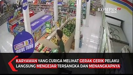 Aksi Pencurian Minimarket Terekam CCTV