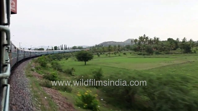 Trains running on bridge in Kerala _ Railway track filmed from moving train