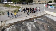 Kısıtlamadan muaf olan turistler Pamukkale’ye doyamadı