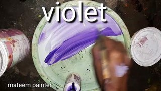 How to make Purple paint, purple colour by mixing, purple Colour Mixing, Stainer mixing, purple