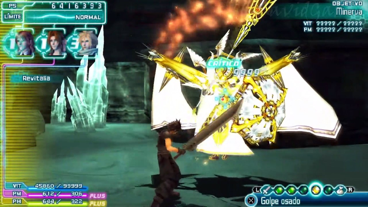 Final Fantasy VII Crisis Core Matando a Minerva