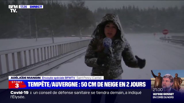 Dans le Cantal, il est tombé 50 cm de neige en deux jours