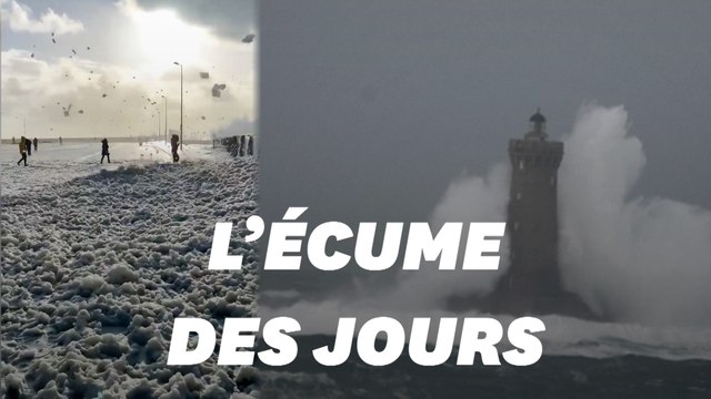 La tempête Bella ne fait pas tomber de la neige mais de l'écume dans le Finistère