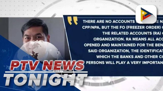 AMLC approves sanction freeze order on CPP-NPA bank accounts, assets