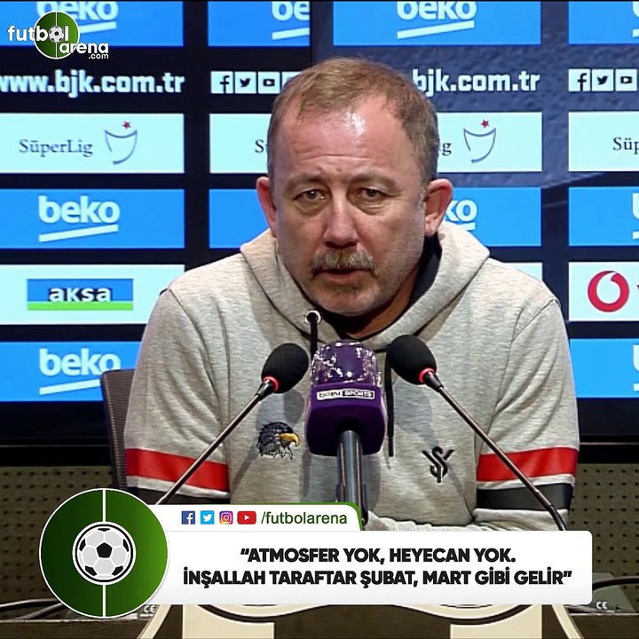 Sergen Yalçın: "Atmosfer yok, heyecan yok. İnşallah taraftar şubat, mart gibi gelir"