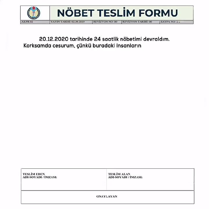 Sağlık çalışanlarından duygulandıran vasiyet videosu