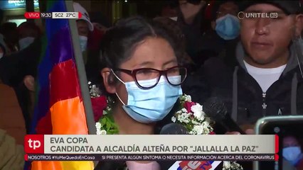 Eva Copa inscribe su candidatura a la Alcaldía de El Alto por Jallalla
