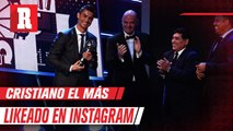 Foto de Cristiano Ronaldo con Maradona, la foto más likeada del 2020 en Instagram