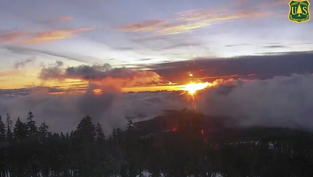 Spectacular sunset follows snow