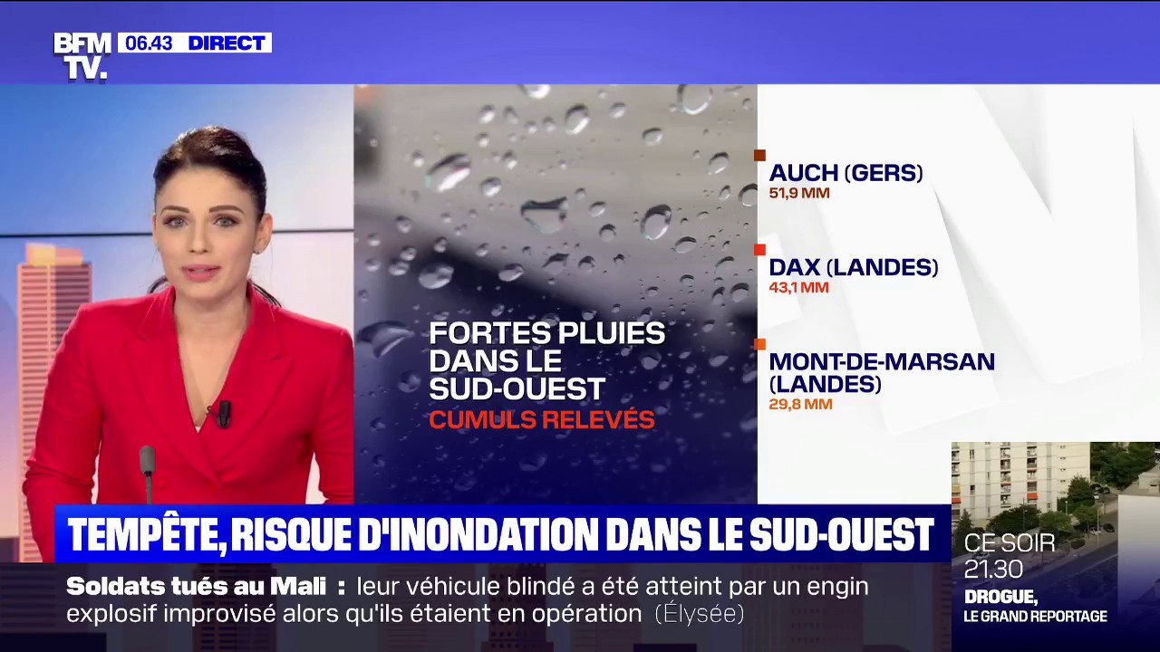 La tempête Bella entraîne des risques d'inondation dans le sud-ouest