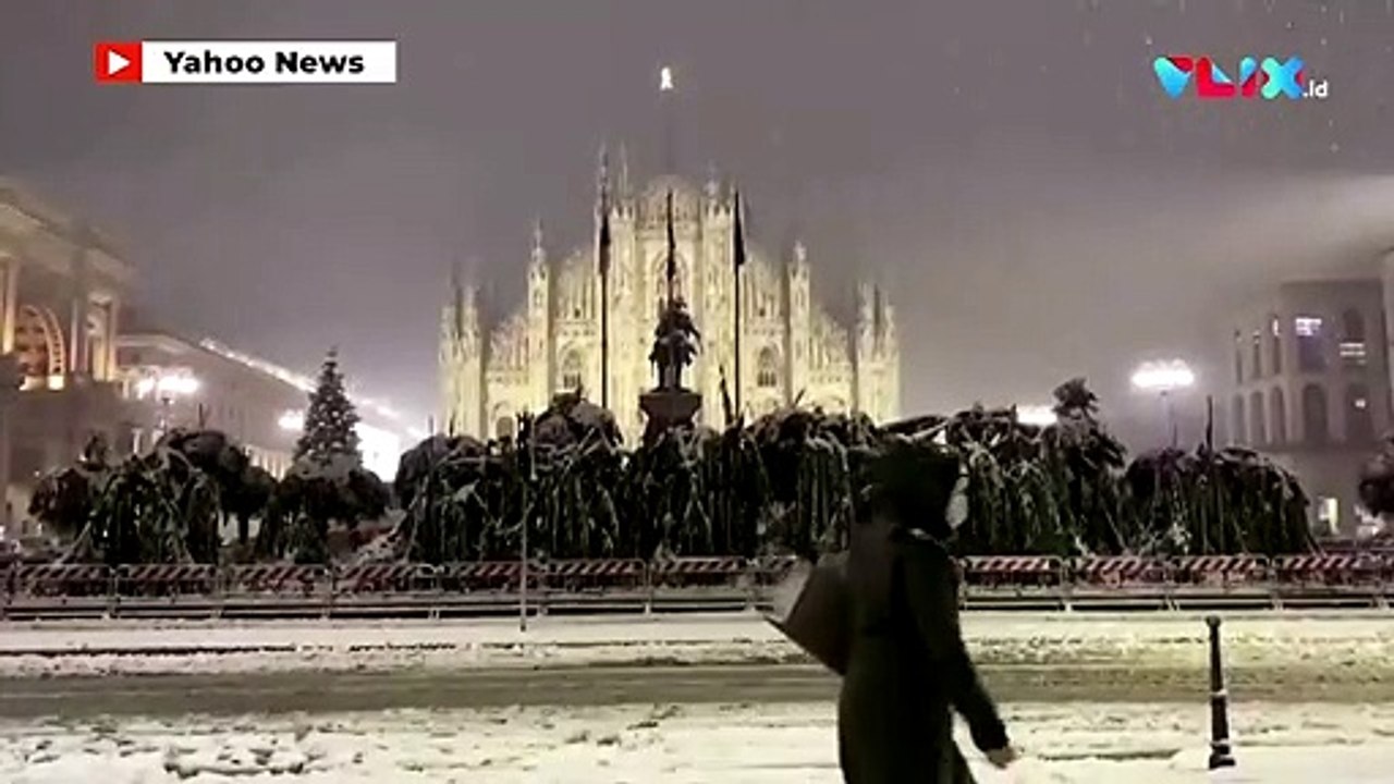 Cuaca Dunia Mulai Aneh, Milan Diselimuti Salju...