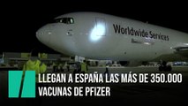 Llegan a España las más de 350.000 vacunas de Pfizer