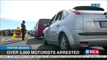 Over 3,000 motorists arrested
