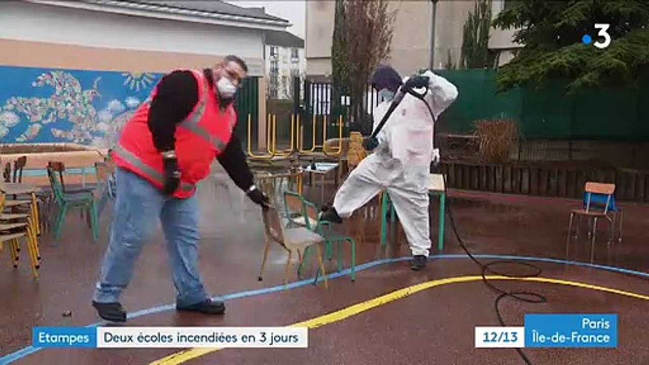 Essonne: Deux écoles maternelles incendiées à Étampes en moins d'une semaine dans cette ville - Une enquête a été ouverte - VIDEO
