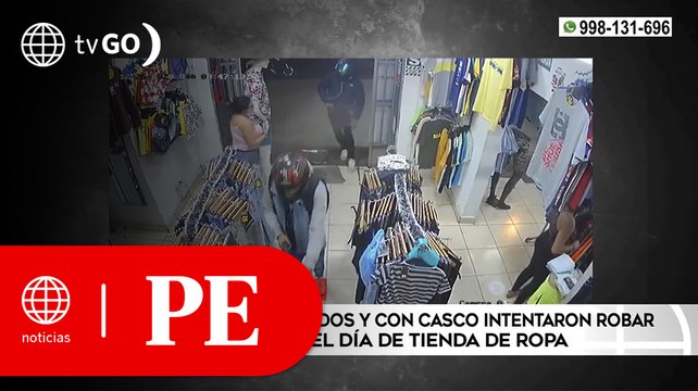 Delincuentes armados y con casco entraron a tienda de ropa para robar | Primera Edición