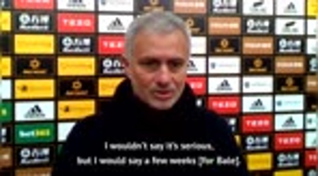 Mourinho reveals injured Bale set to miss 'a few weeks'