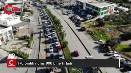 İlçeye 'Yılbaşı' akını: 170 binlik nüfus 900 bine fırladı