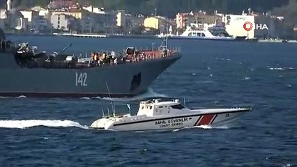 Rus savaş gemisi Novocherkassk Çanakkale Boğazından geçti