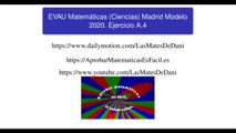 EVAU Matemáticas (Ciencias) Madrid Modelo 2020 Ejercicio A.4 resuelto