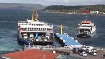 Çanakkale’de lodos; feribotlar beşik gibi sallandı, ada seferleri durdu