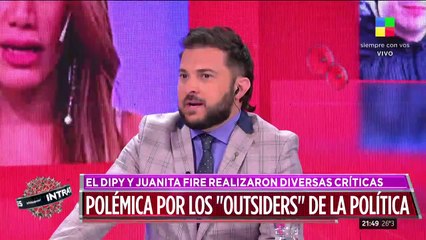 Polémica por los "outsiders" de la política: El Dipy y Juana Viale realizaron fuertes críticas