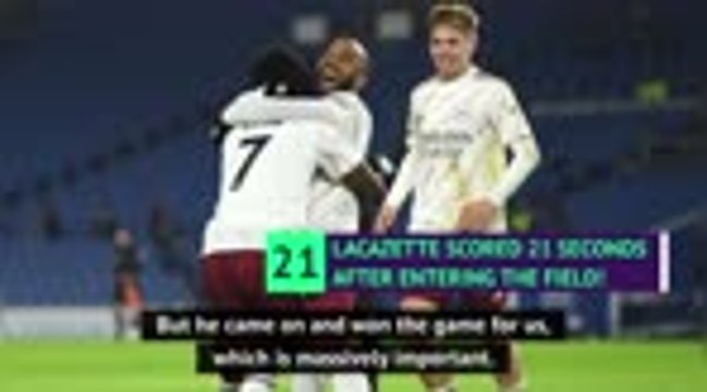 Arteta delighted with 'dream' super-sub Lacazette
